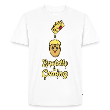 Raclette Is Coming - T-shirt Premium bio Homme - blanc - Devant - Nico (187cm)