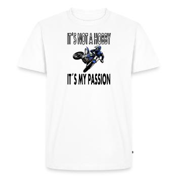 Motocross Ride Cascade Stunt Motorcycle Gift - Men's Premium Organic T-Shirt - white - Front - Nico (187cm)