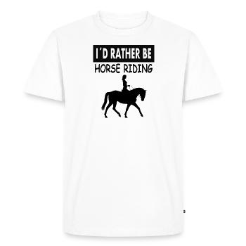 Horse Riding Rider Equestrian Equestrian Gift - Men's Premium Organic T-Shirt - white - Front - Nico (187cm)