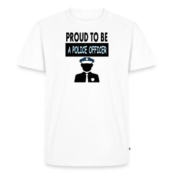 Je suis un policier Cadeau de poste de police - T-shirt Premium bio Homme - blanc - Devant - Nico (187cm)