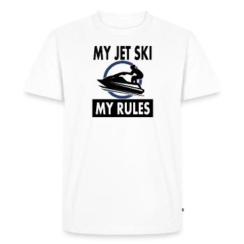 My Jet Ski My Rules Water Sports Gift Idea - Men's Premium Organic T-Shirt - white - Front - Nico (187cm)