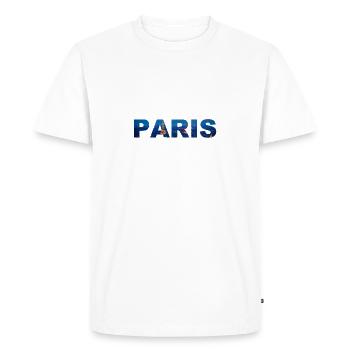 Paris - T-shirt Premium bio Homme - blanc - Devant - Nico (187cm)