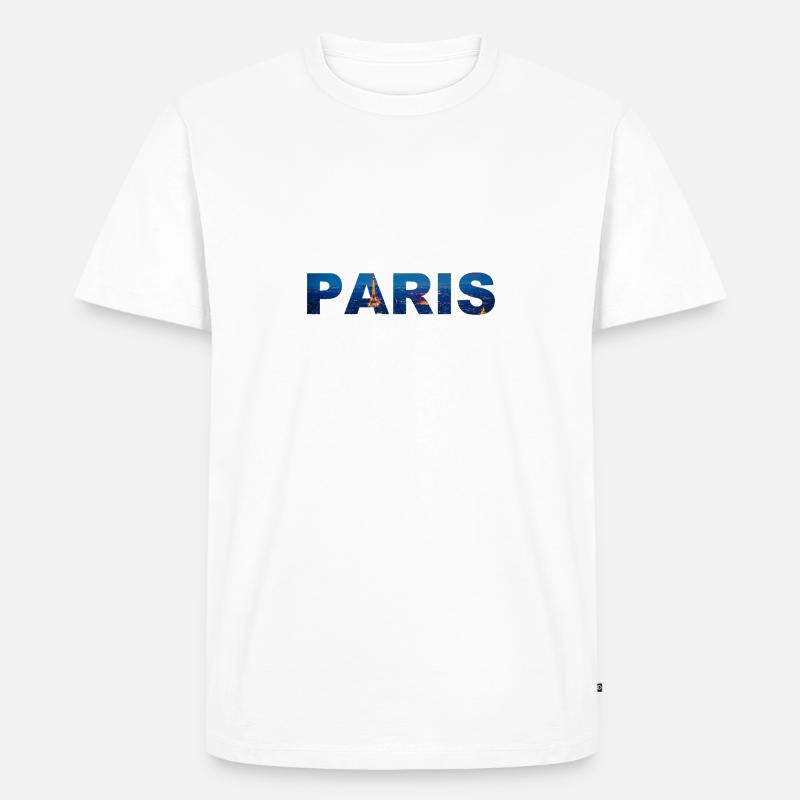 paris - Männer Premium Bio T-Shirt - Weiß