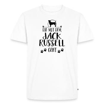 LE JACK RUSSELL ALLAIT le chien de Wilson - T-shirt Premium bio Homme - blanc - Devant - Nico (187cm)