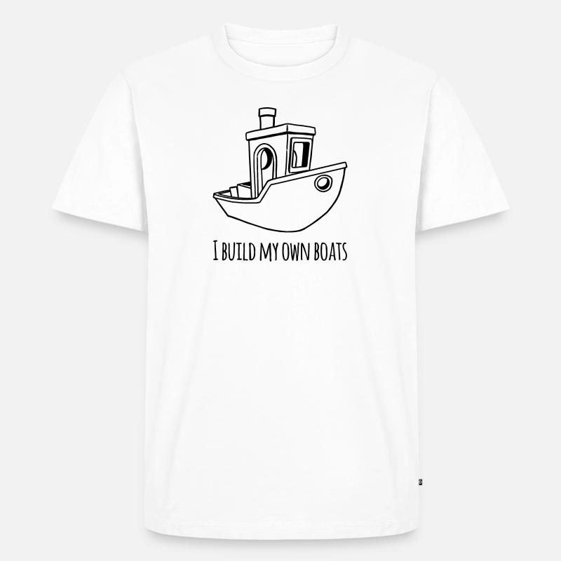 Ich baue meine eigenen Boote - Männer Premium Bio T-Shirt - Weiß