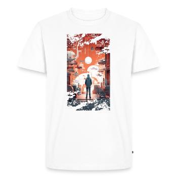 ville industrielle, design industriel - T-shirt Premium bio Homme - blanc - Devant - Nico (187cm)