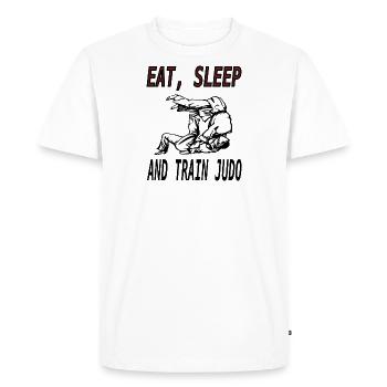 Judo train entraîneur de judo judo disant cadeau - T-shirt Premium bio Homme - blanc - Devant - Nico (187cm)