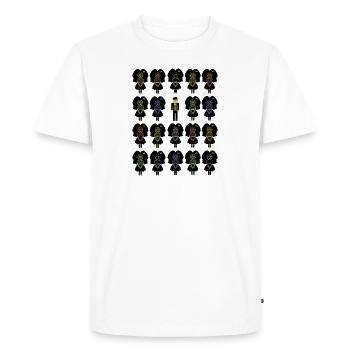95% Alsaciennes et Alsacien Multicolores - T-shirt Premium bio Homme - blanc - Devant - Nico (187cm)