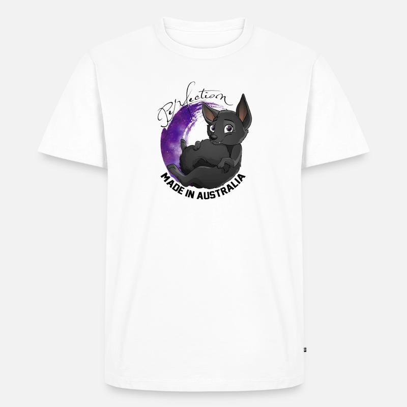 Kelpie Galaxy - Schwarz - Männer Premium Bio T-Shirt - Weiß