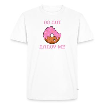 Est-ce que les noix m’ennuient | Donut Dire - T-shirt Premium bio Homme - blanc - Devant - Nico (187cm)