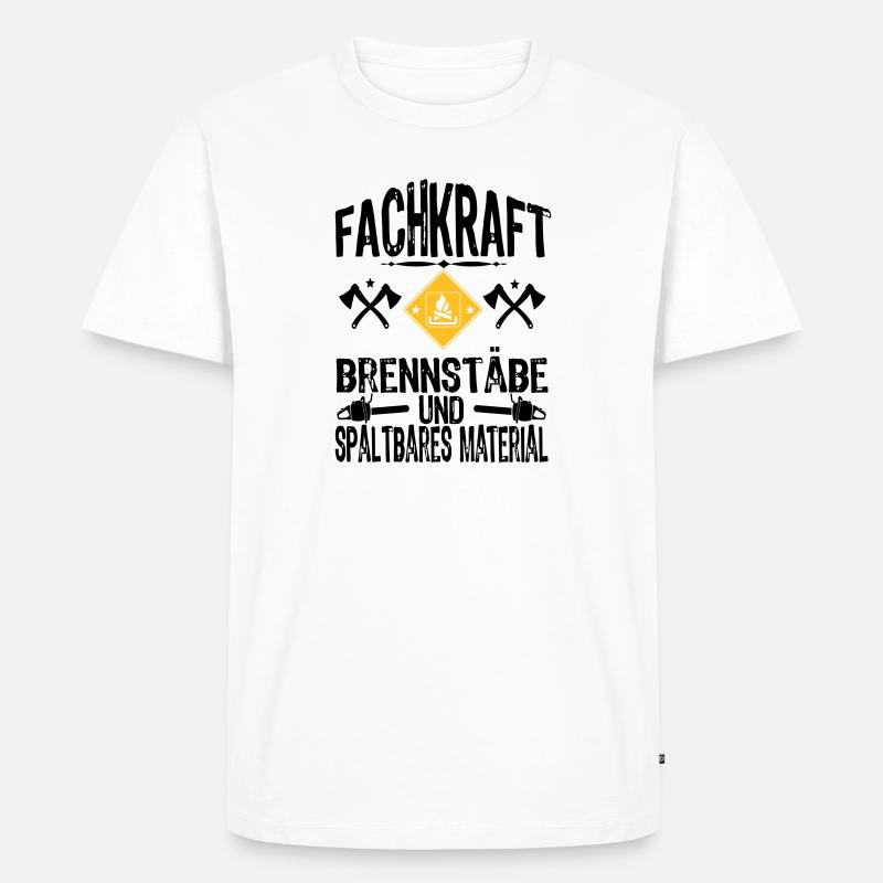 Fachkraft Holz - Männer Premium Bio T-Shirt - Weiß