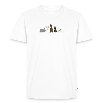 5 Lapin - T-shirt Premium bio Homme - blanc - Devant - Nico (187cm)