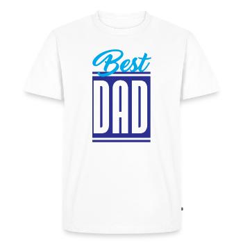 Best Dad - Men's Premium Organic T-Shirt - white - Front - Nico (187cm)