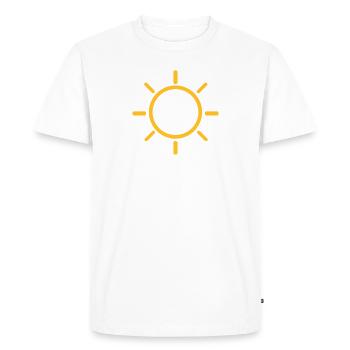 Sun Contour Outline Icon Symbol Sign - Men's Premium Organic T-Shirt - white - Front - Nico (187cm)