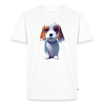 Basset Hound Dog - Basset Hound - T-shirt Premium bio Homme - blanc - Devant - Nico (187cm)