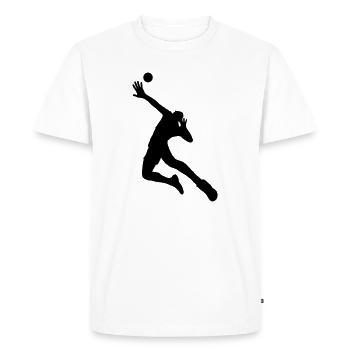 volleyball - T-shirt Premium bio Homme - blanc - Devant - Nico (187cm)