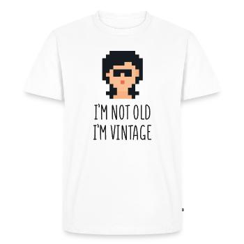I'm Not Old I'm Vintage - Men's Premium Organic T-Shirt - white - Front - Nico (187cm)