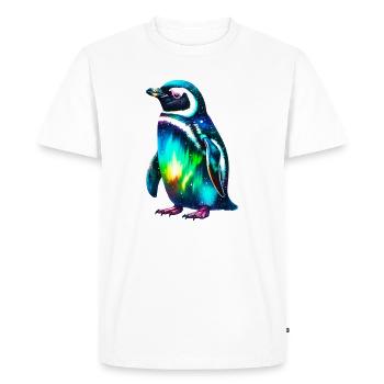 Manchot aurore boréale - T-shirt Premium bio Homme - blanc - Devant - Nico (187cm)