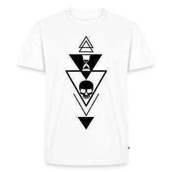 The passing of time is black - Men's Premium Organic T-Shirt - white - Front - Nico (187cm)