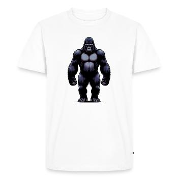 Gorilla - Men's Premium Organic T-Shirt - white - Front - Nico (187cm)