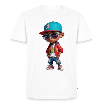 Urban Kid Cool Graphics - Men's Premium Organic T-Shirt - white - Front - Nico (187cm)