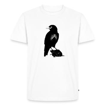 Dark Raven - Men's Premium Organic T-Shirt - white - Front - Nico (187cm)