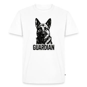 German Shepherd Dog - Guard Dog - Men's Premium Organic T-Shirt - white - Front - Nico (187cm)