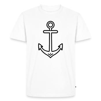 Anchor - Men's Premium Organic T-Shirt - white - Front - Nico (187cm)