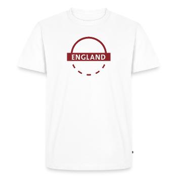 England emblem round badge - Men's Premium Organic T-Shirt - white - Front - Nico (187cm)