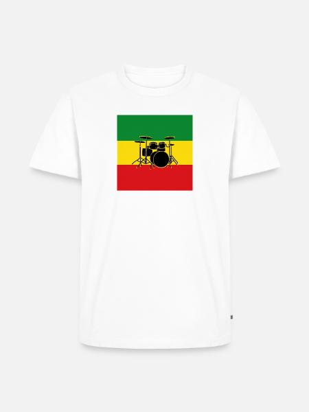 Reggae Drums - Men's Premium Organic T-Shirt - white