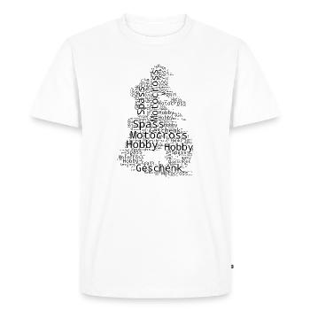 Déclaration directe sur le motocross - T-shirt Premium bio Homme - blanc - Devant - Nico (187cm)