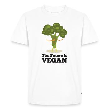 The Future is Vegan - Men's Premium Organic T-Shirt - white - Front - Nico (187cm)