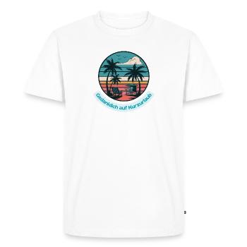 Mentalement en vacances courtes - T-shirt Premium bio Homme - blanc - Devant - Nico (187cm)