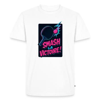 Smash the victory! Ping Pong - Men's Premium Organic T-Shirt - white - Front - Nico (187cm)