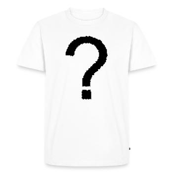 Question mark - Men's Premium Organic T-Shirt - white - Front - Nico (187cm)