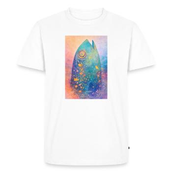 Ocean Dream – Surfboard Spirit Art - Men's Premium Organic T-Shirt - white - Front - Nico (187cm)