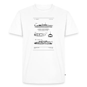 Art lineal des plans du yacht - T-shirt Premium bio Homme - blanc - Devant - Nico (187cm)