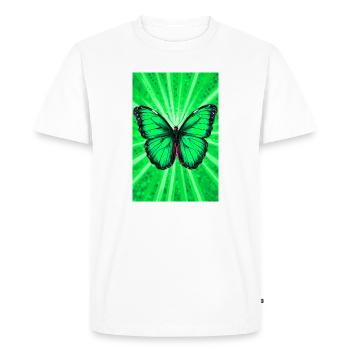 papillon - T-shirt Premium bio Homme - blanc - Devant - Nico (187cm)
