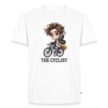 Chibi Cyclists Adventure - Men's Premium Organic T-Shirt - white - Front - Nico (187cm)