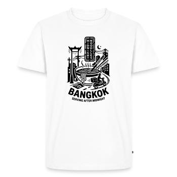 Bangkok Midnight Noodles - Men's Premium Organic T-Shirt - white - Front - Nico (187cm)