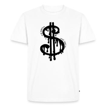 dollar slave - T-shirt Premium bio Homme - blanc - Devant - Nico (187cm)