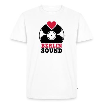 Enregistrement du son capot Chiller Berlin - T-shirt Premium bio Homme - blanc - Devant - Nico (187cm)