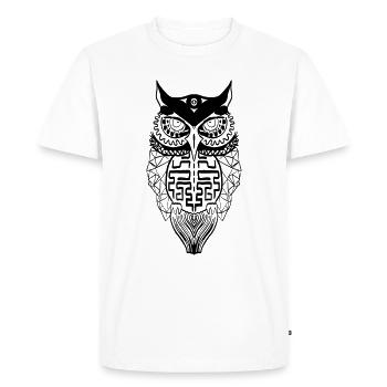 Chouette - T-shirt Premium bio Homme - blanc - Devant - Nico (187cm)