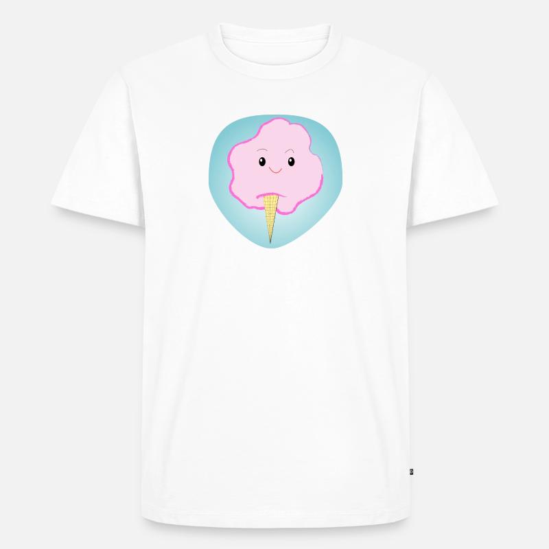 Fröhliche Zuckerwatte - Geschenk - Geschenkidee - Männer Premium Bio T-Shirt - Weiß