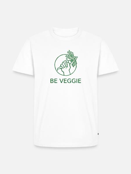 Be Veggie - Men's Premium Organic T-Shirt - white
