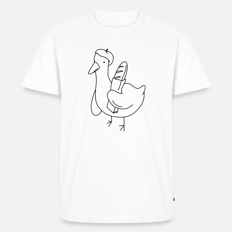 Baguette Canard - T-shirt Premium bio Homme - blanc