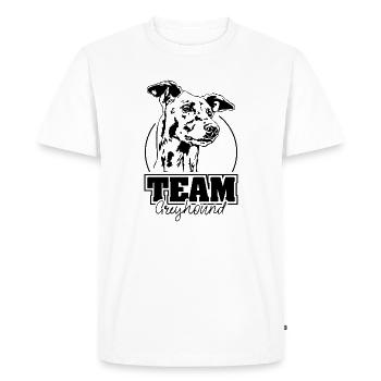 TEAM GREYHOUND Dogs Dog Sport Greyhound Wilsigns - Men's Premium Organic T-Shirt - white - Front - Nico (187cm)