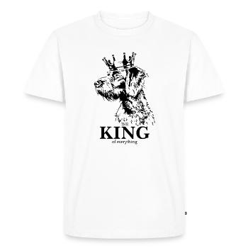 GERMAN WIREHAIRED King of everything Dog Wilsigns - Men's Premium Organic T-Shirt - white - Front - Nico (187cm)