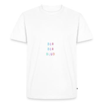 Bla bla blub - T-shirt Premium bio Homme - blanc - Devant - Nico (187cm)