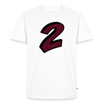 2 - T-shirt Premium bio Homme - blanc - Devant - Nico (187cm)